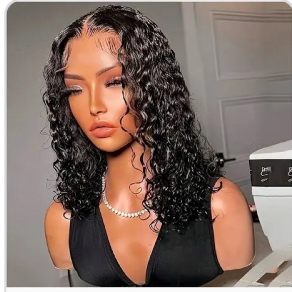 18 inch human hair 4x4 Wig 1b
